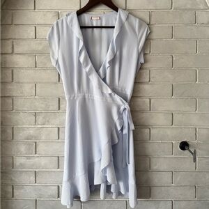 Sunday Best Asymmetrical Light Blue Dress